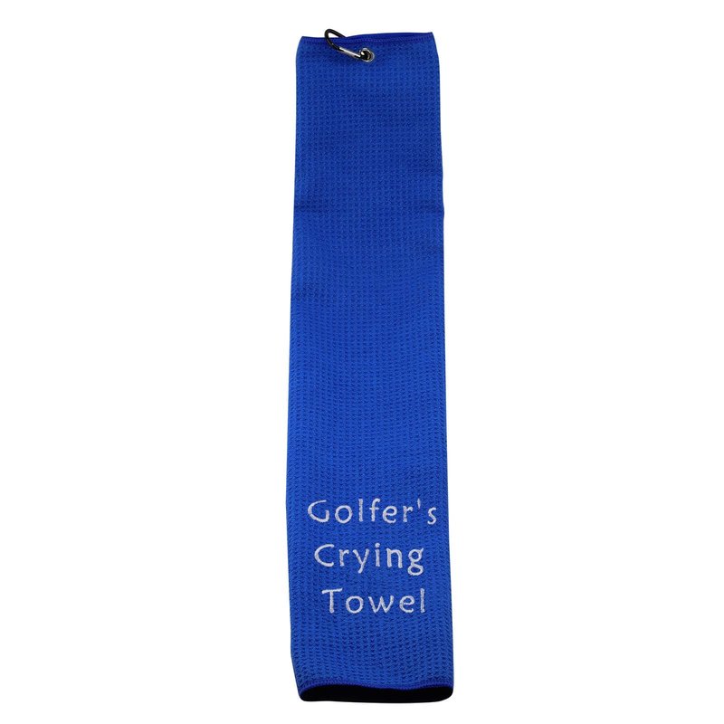 LEVLO Embroidered Golf Towel Gift Golf Lover Gift Golfer's Crying Towel Golf Towel with Clip (Golfer's Crying)