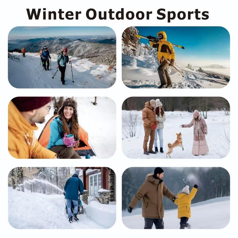 Heated Socks for Men Women - CYFJKG 2 * 5000mAh Rechargeable Battery Electric Socks with 4 Adjustable Heat Settings, Heated Hunting Sock Winter Heated Ski Sock for Cycling/Camping/Fishing/Hiking
