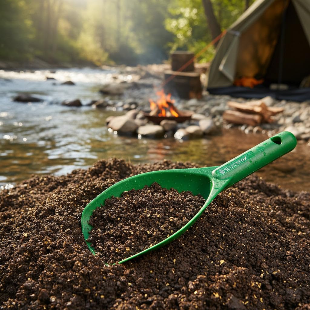 Sluice Fox Gold Prospecting Pay Dirt Sand Scoop | Hand Trowel Plastic Gold Shovel | Designed for Panning, & Dredging | Prospecting Tools for Your Gold Pan Kits Green