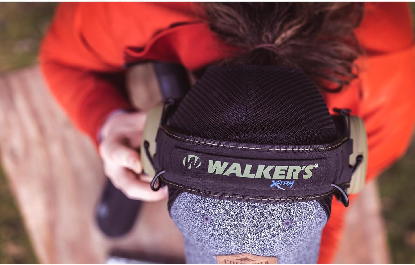 Walker's Razor X-TRM Electronic Muff - Noise-Canceling Hearing Protection for Shooting | Adjustable Fit
