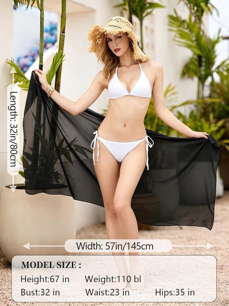 Women's Sarong Wraps - Stylish Swimwear Cover-Up for Beach Vacations | Versatile Skirt & Shorts