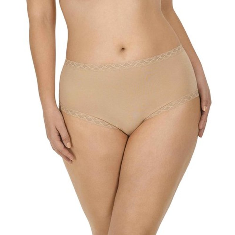 Natori Women's Bliss Full Brief 6-Pack, Black/Black/Black/Cafe/Cafe/Cafe, XX-Large