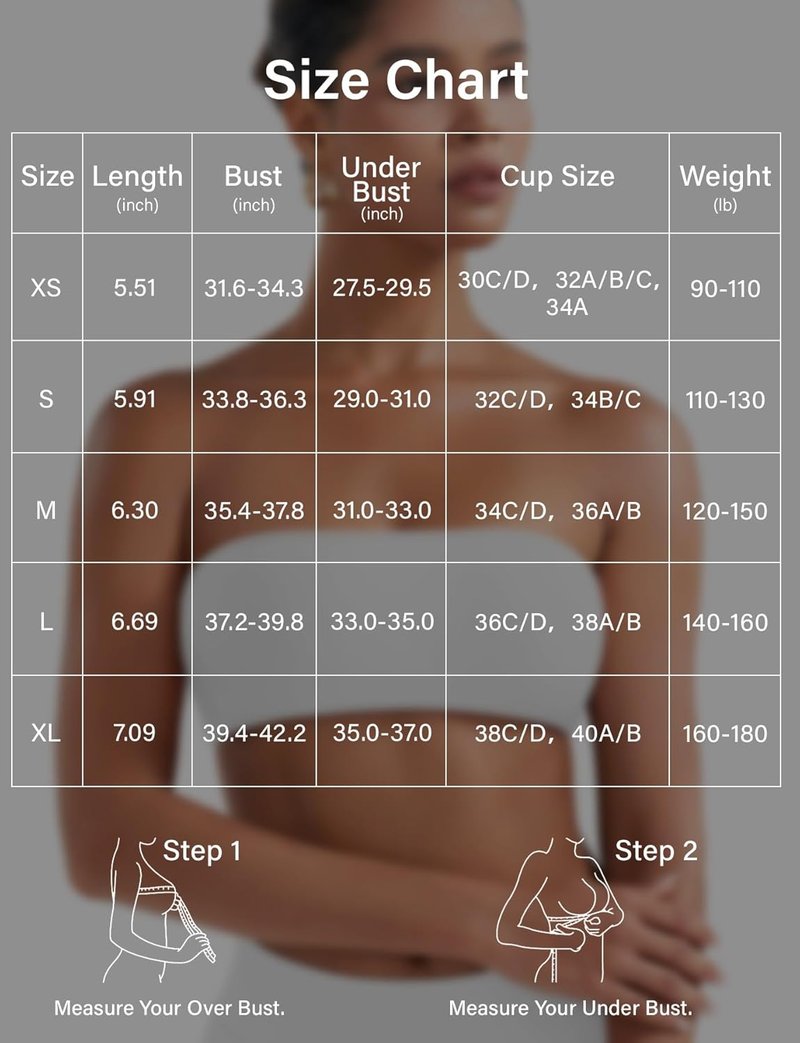 Impact Backless Bandeau Bra - Adjustable Strapless Summer Workout Top | Stylish & Comfortable