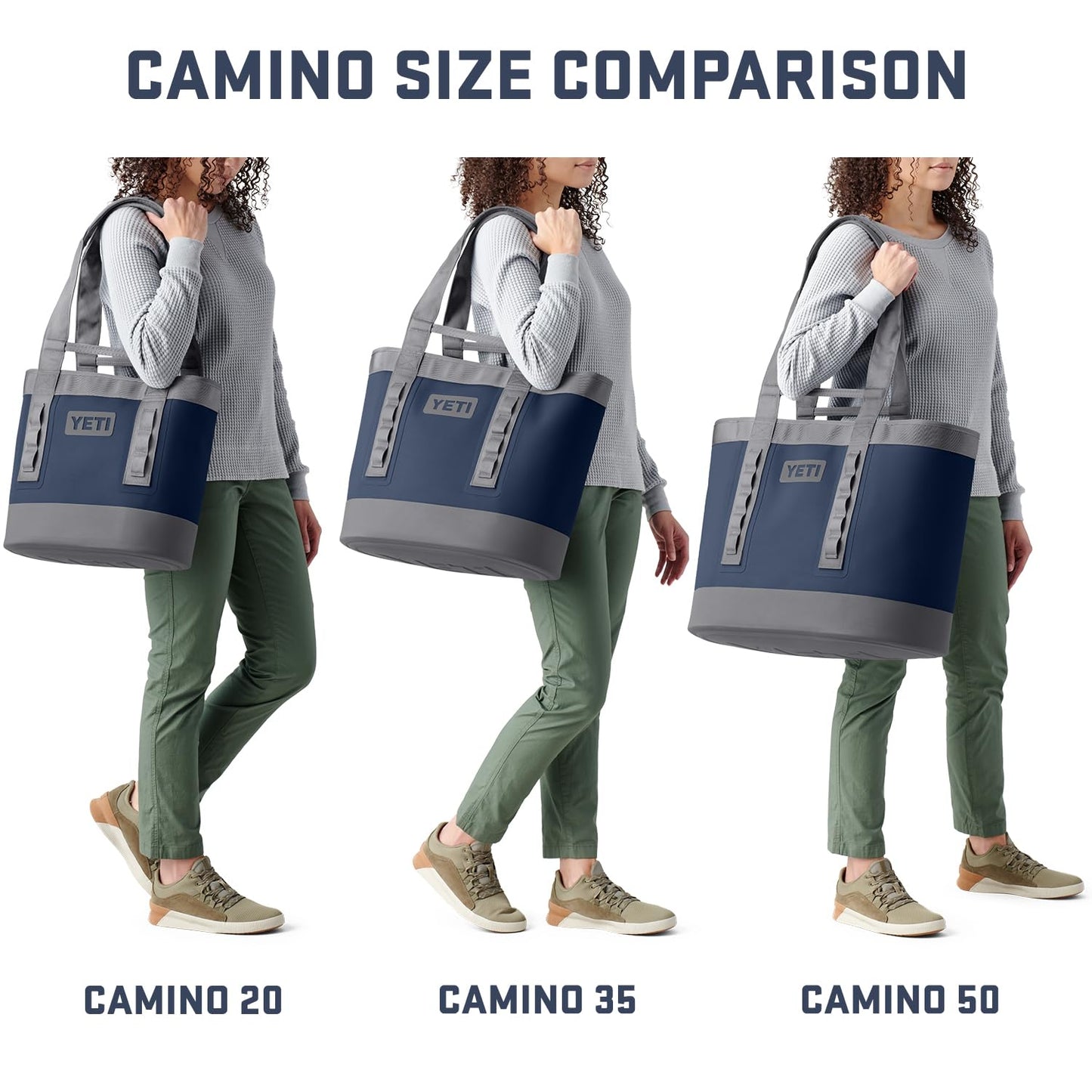 YETI Camino 20 Carryall with Internal Dividers, All-Purpose Utility Bag, Navy