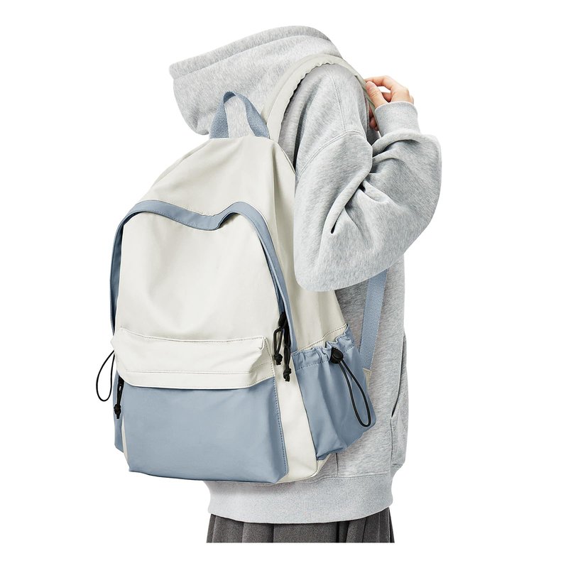 BJLFS Blue White Backpack for Women Men, Gym Backpack for Women Foldable Outdoor Weekender Gym Bag, Waterproof Sports Back Pack & Dance Yoga travel Bag