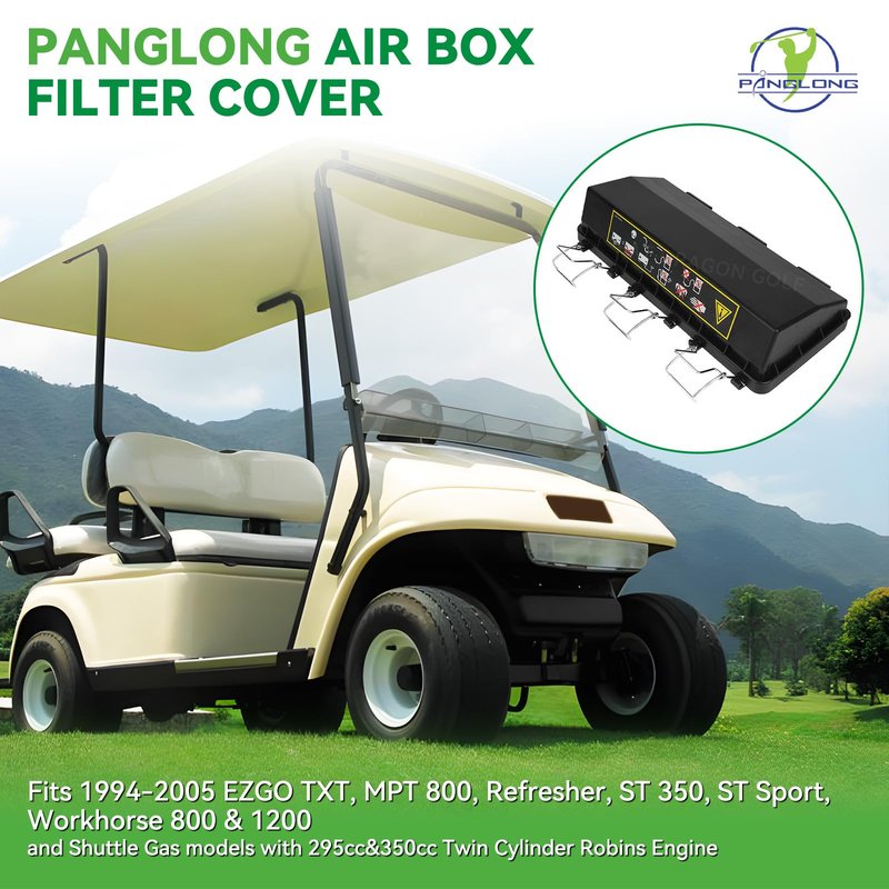 Panglong EZGO Air Box Filter Housing Cover, Suitable for 1994-2005 EZGO Gas Golf Cart with 295cc & 350cc Engine, OEM# 72179-G01 72179-G02 72145-G01 74093-G01