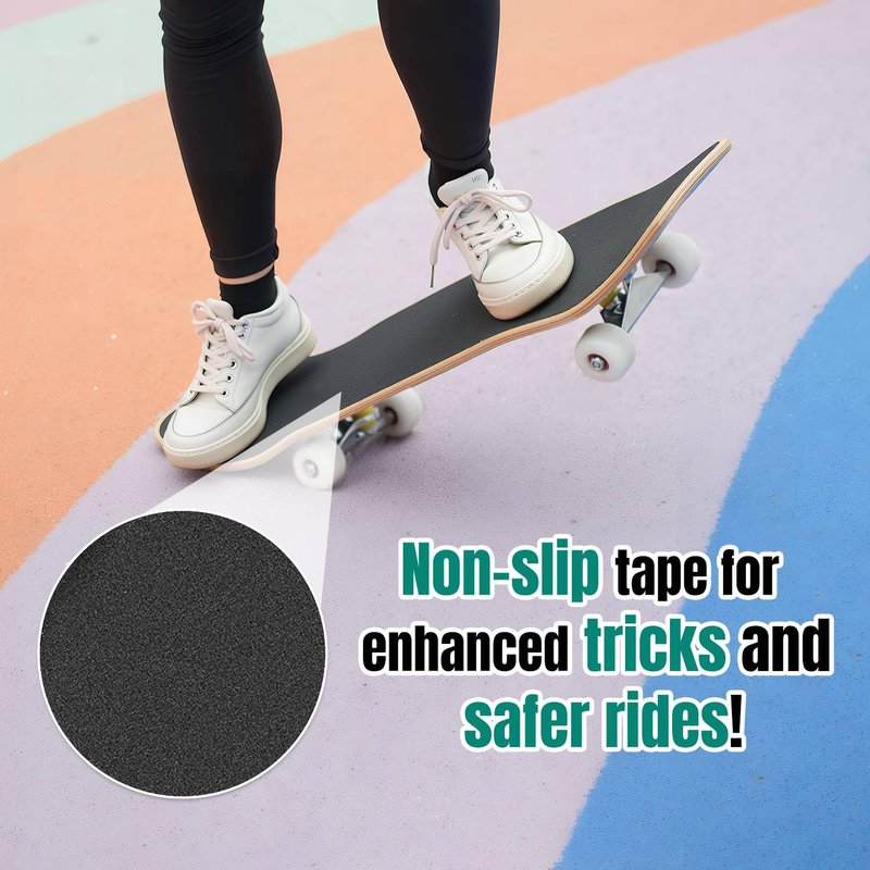 EFTOWEL Skateboards Black Spider Web Seamless Pattern with White Spiders Vector Seamless Classic Concave Skateboard Cool Stuff Teen Gifts Longboard Extreme Sports for Beginners and Professionals