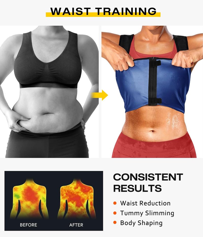 Waist Trainer for Women - Sauna Suit Sweat Vest for Effective Workout | Adjustable Fit