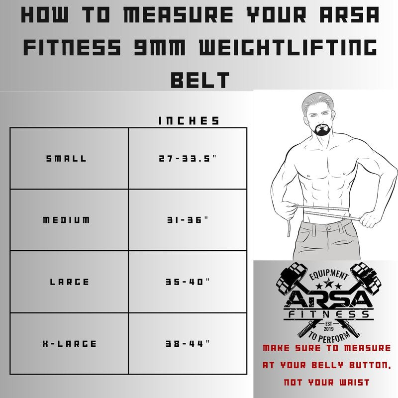 Arsa Fitness Leather Weightlifting Belt for Powerlifting, Bodybuilding, Deadlifting, Squatting, Lower Back Support Adjustable Buckle for Men & Women - SKINZ Series (Black Mamba, Small)