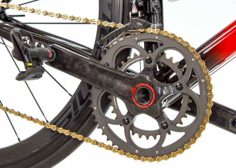 Hycline Bike Chain 6/7/8 Speed,Half Hollow Lightweight Bicycle Chains for Road Bike/MTB/BMX,1/2 x 3/32 Inch 116 Links-Gold