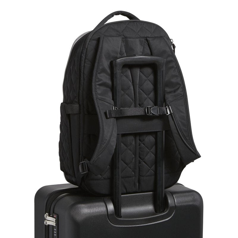 Vera Bradley Women's Performance Twill Travel Backpack Travel Bag, Black, One Size