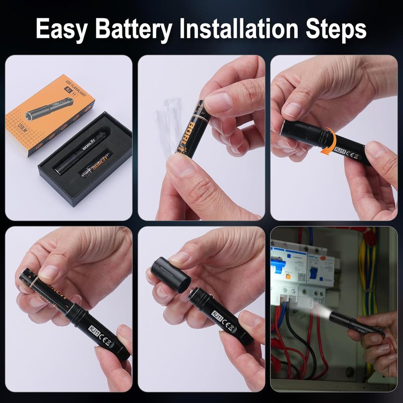 Compact Keychain Flashlight - Mini EDC LED Light, AAA Battery Powered for Travel & Emergencies | Lightweight Design