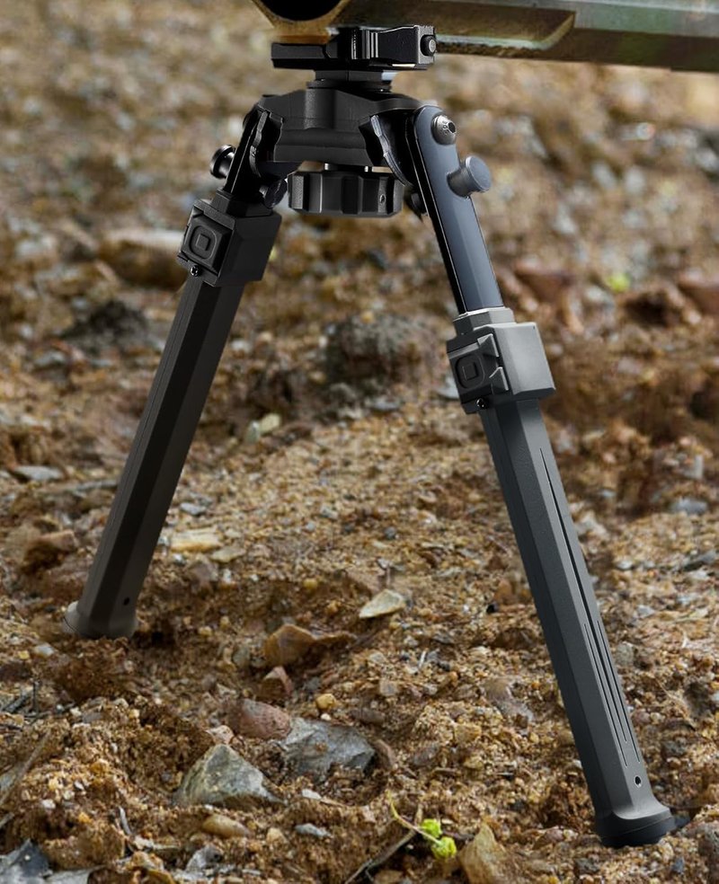 CVLIFE Rifle Bipod - Quick Release Picatinny Bipod with 360° Swivel & Adjustable Height | Foldable Legs for Shooting & Hunting