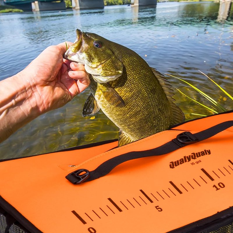 Floating Fish Basket - Portable Collapsible Minnow Bucket for Live Bait | 10/15 Gallon Storage Cage