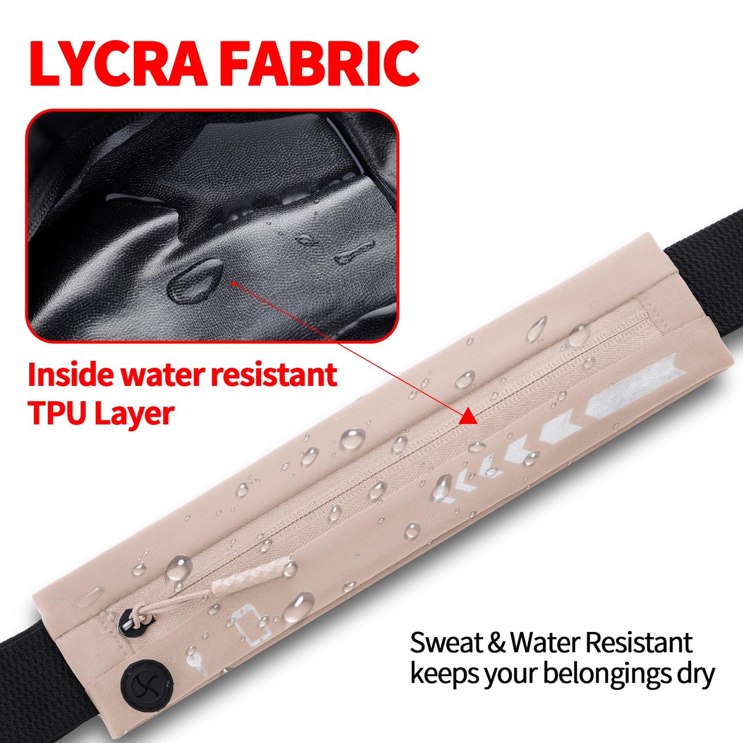 USHAKE Slim Running Belt for Women Men-Runners Phone Holder Fanny Pack, Adjustable, Bounce Free Waist Pouch bag for Workout, Money Belt, Run Gear Accessories Pink