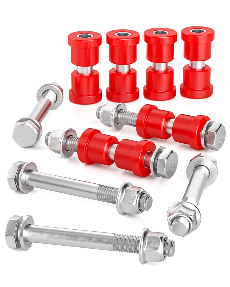 EZGO TXT Spring Bushing Kit With Screw Nut, Golf Cart Rear Leaf Spring Polyurethane Bushing and Sleeves for 1994-Up TXT and 1981-Up Club Car DS, GolfCart Suspension Replace Parts OE 70289G01 70291G02