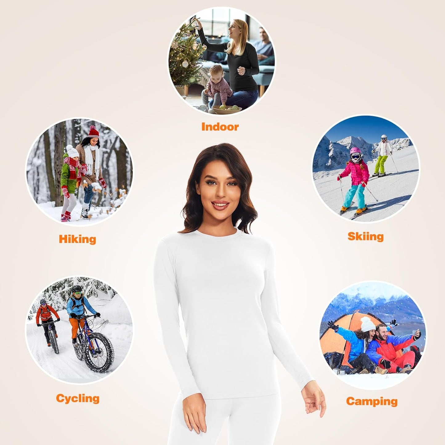 Thermal Underwear Set for Women - Fleece Lined Long Johns & Base Layer Top & Bottom | Cozy Comfort