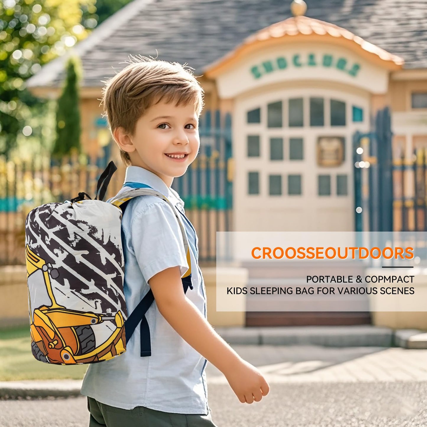 Kids Sleeping Bag for Camping - Lightweight 3 Season Child Backpacking Sleeping Bag for Girls and Boys, Waterproof Compact Youth Camping Gear for Outdoor by Croosseoutdoors