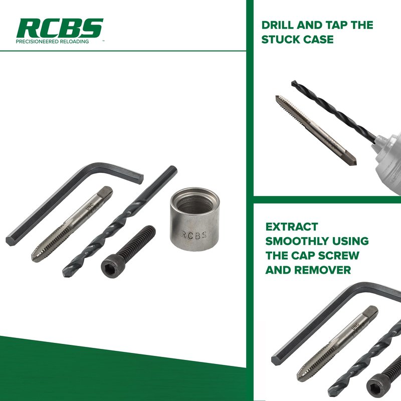 RCBS Stuck Case Remover Kit – Reloading Die Tool – Green