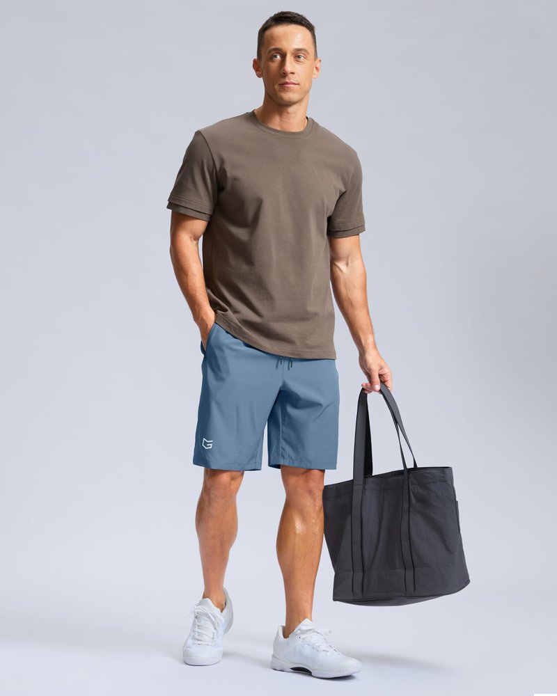 Men's Athletic Running Shorts with Zipper Pockets Quick Dry 7"/ 5"/ 9" Workout Gym Shorts for Basketball Hiking(Federalblue,9XS)