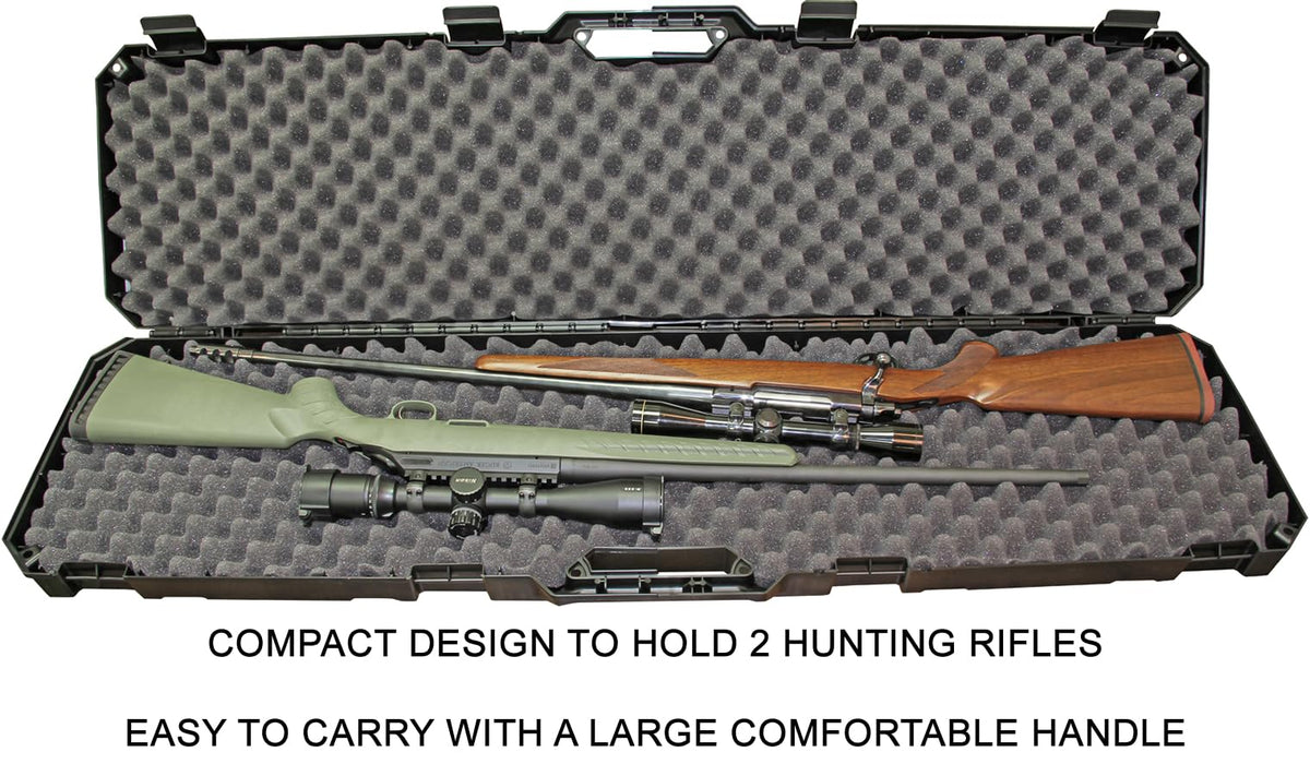 MTM RC51D Double Scoped Rifle Case 51", USA Made, Black