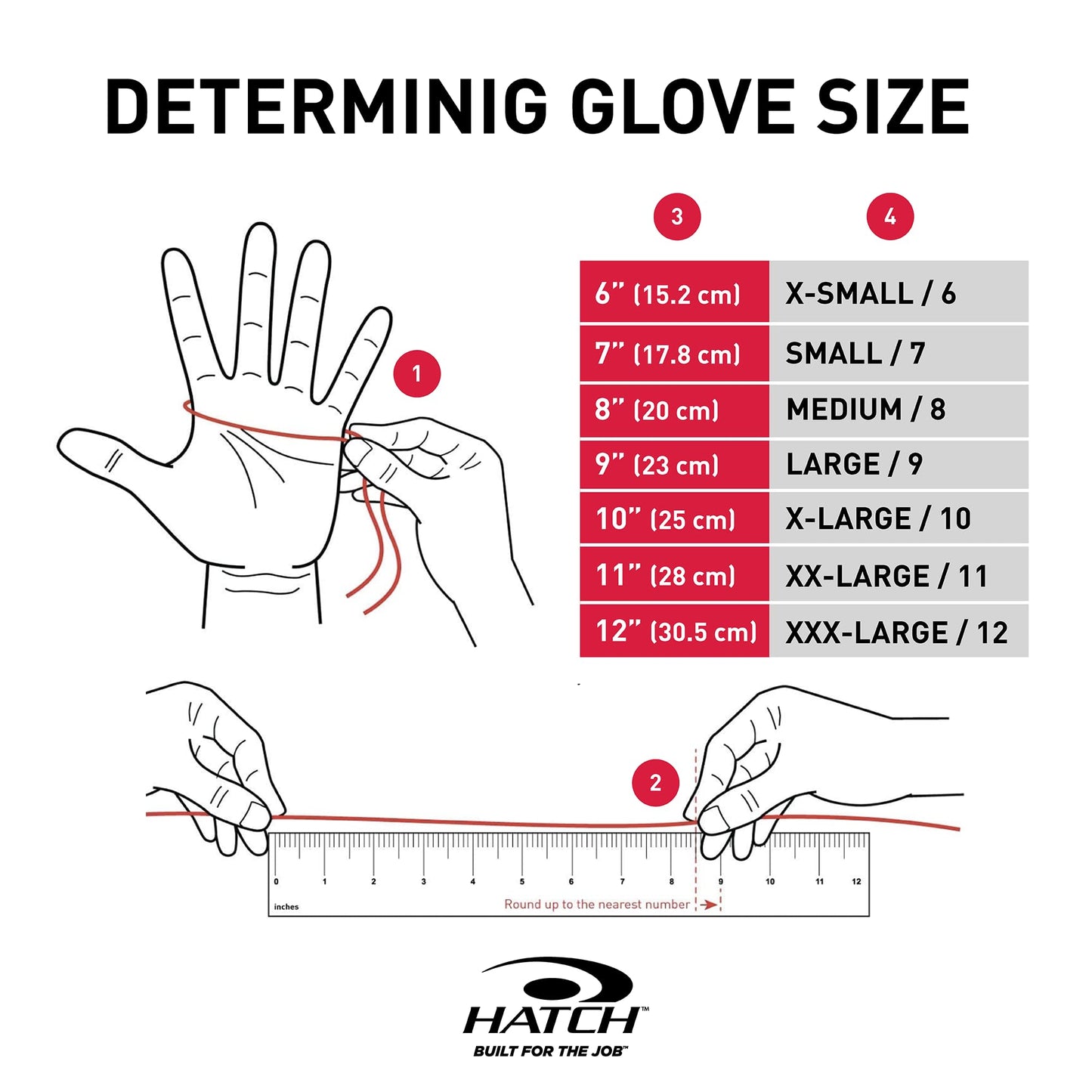 HATCH Large Protective Glove, Black, Unisex
