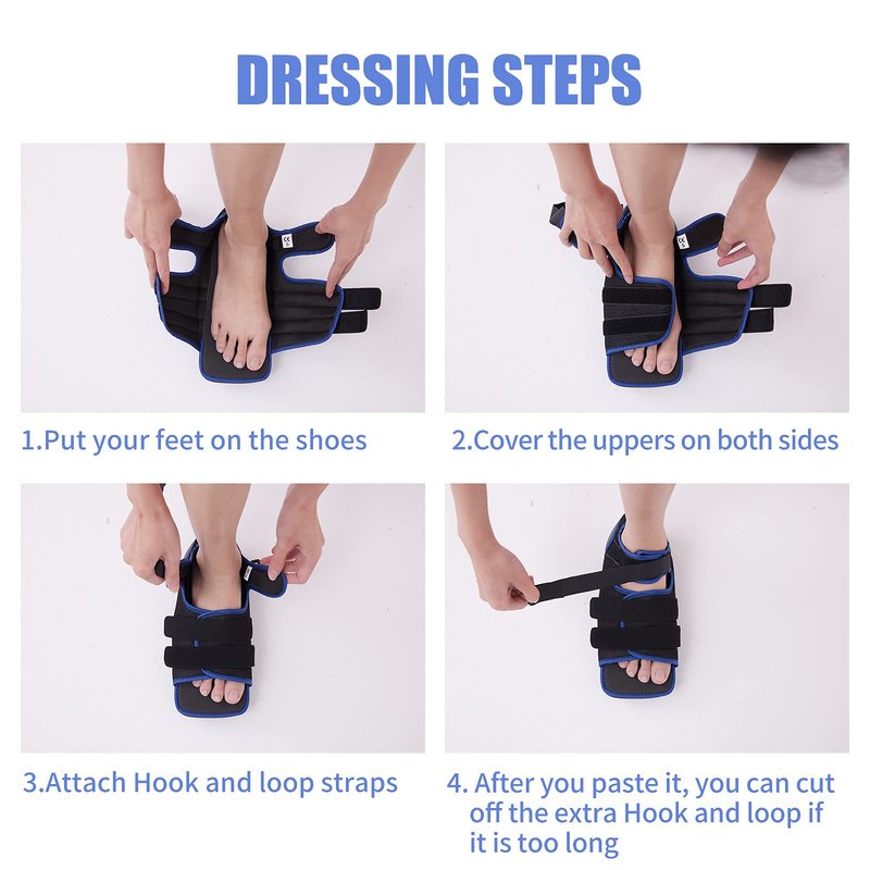 GHORTHOUD Post op Shoe for Broken Toe Lightweight Shoes Medical Orthopedic Foot Brace Off-loading Healing shoe for Foot Surgery (Medium)