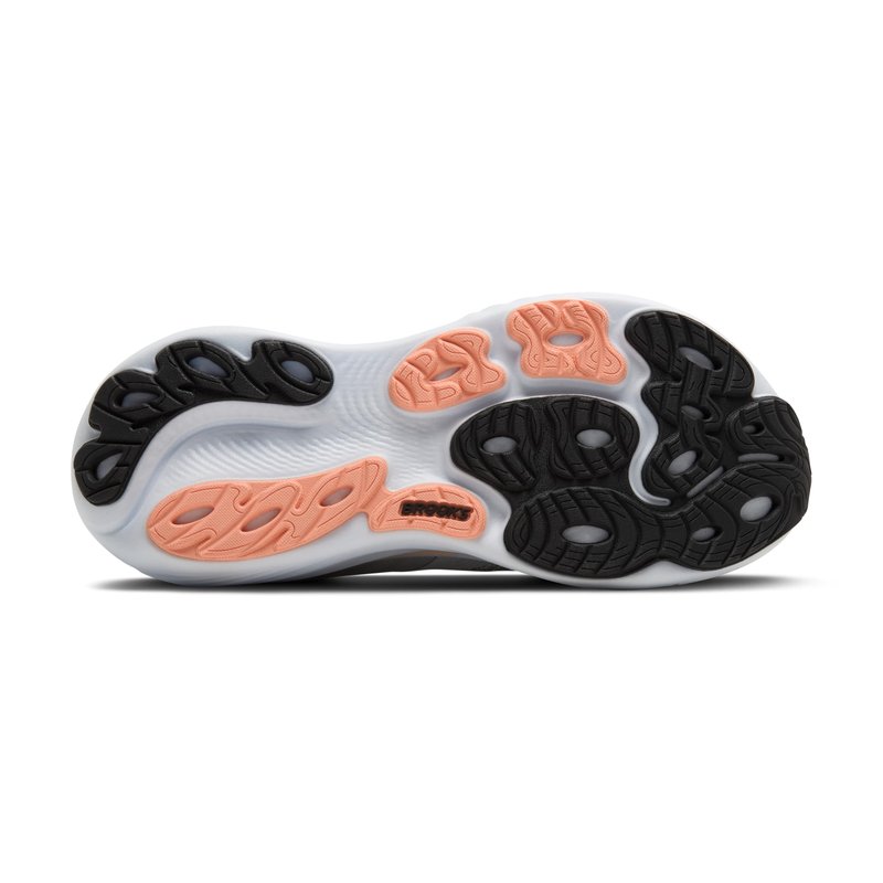Brooks Women’s Adrenaline GTS 25 Supportive Running & Walking Shoe - Grey/Blackened Pearl/Coral - 9.5 Narrow