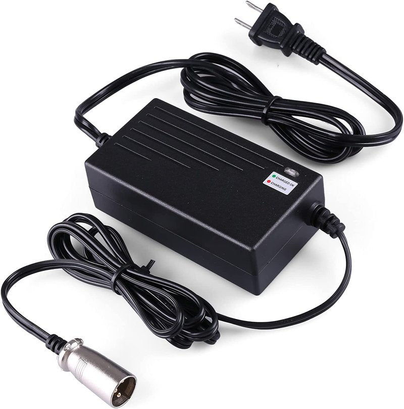 36V 1.5A Battery Charger for Razor MX500 36V 1500mA SLA Battery Charger with 3-Pin XLR Connector - Compatible with Razor Crazy Cart XL, MX650, Currie, Schwinn S1000, Izip, Ezip E1000 - W15128190014