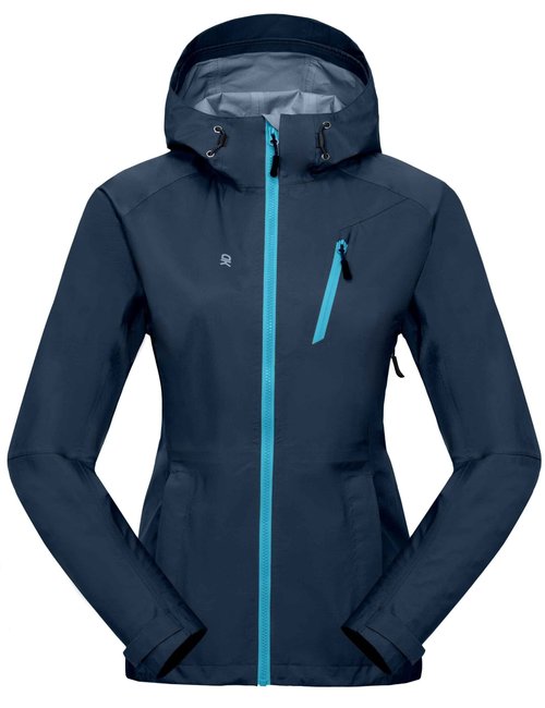 Little Donkey Andy Women's High-performance Waterproof Rain Jacket Waterproof Rain Coat Shell for Hiking Blue M