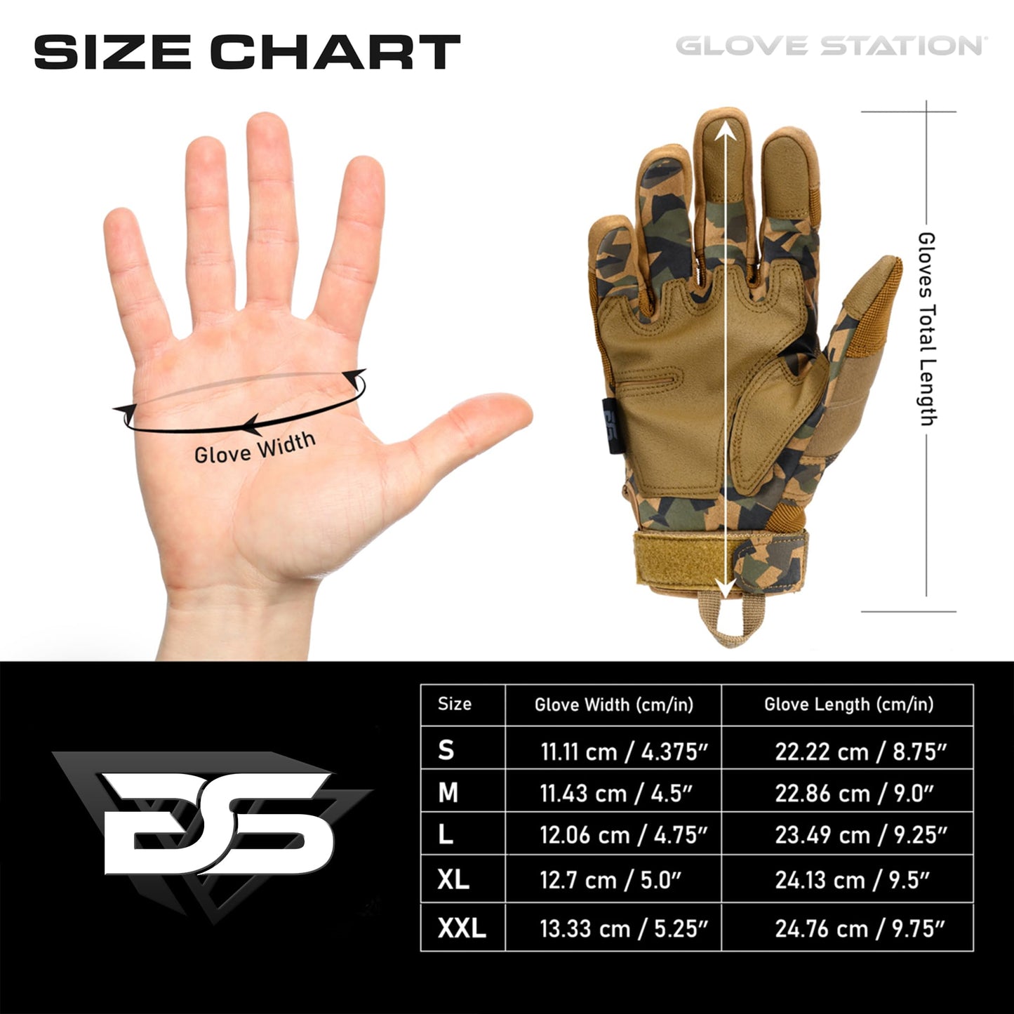 Glove Station Gloves for Men – Touchscreen Utility Gear with Hard Knuckle Protection Used in Motorcycle, Airsoft, & Outdoor Work Camouflage - Hard Knuckle X-Large