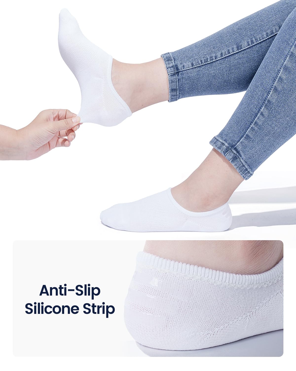 IDEGG No Show Socks Women & Men Low Cut Ankle Short Anti-slid Athletic Running Casual Invisible Liner Socks