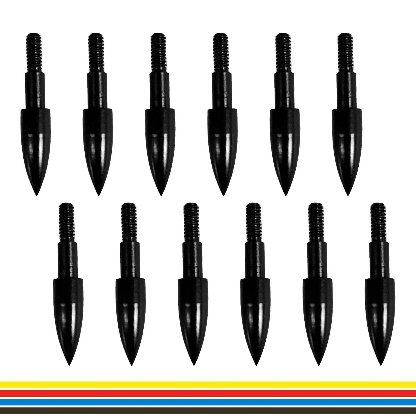 12pcs Archery Arrow Tips 100/125/150/200 Grain Field Tips 5/16 Inch Screw in Bullet Points , Archery Target Crossbow Practice Tip for Arrow Recurve Bow Compound Bow, Hunting Bow Arrow Target Practice