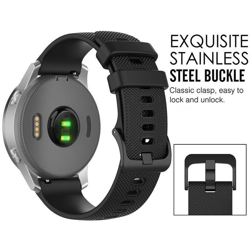 Band for Garmin Vivoactive 4S, Soft Silicone Replacement Watch Band for Garmin Vivoactive 4S / Vivomove 3S / Venu 2S (No Tracker, Replacement Bands Only)