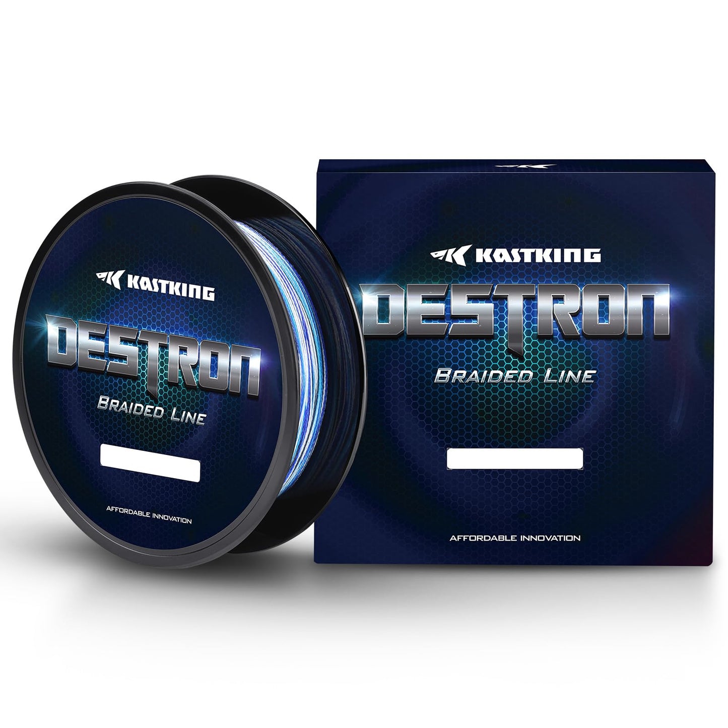 KastKing Destron Braided Fishing Line, Blue Camo , 300 yds-8lb-0.13mm