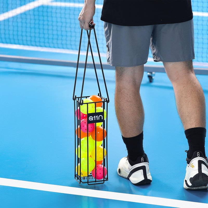 A11N Portable Pickleball Collector - Elevate Your Game with Effortless Ball Retrieval and Storage, Protect Your Body, for Pickleball/Tennis, Black