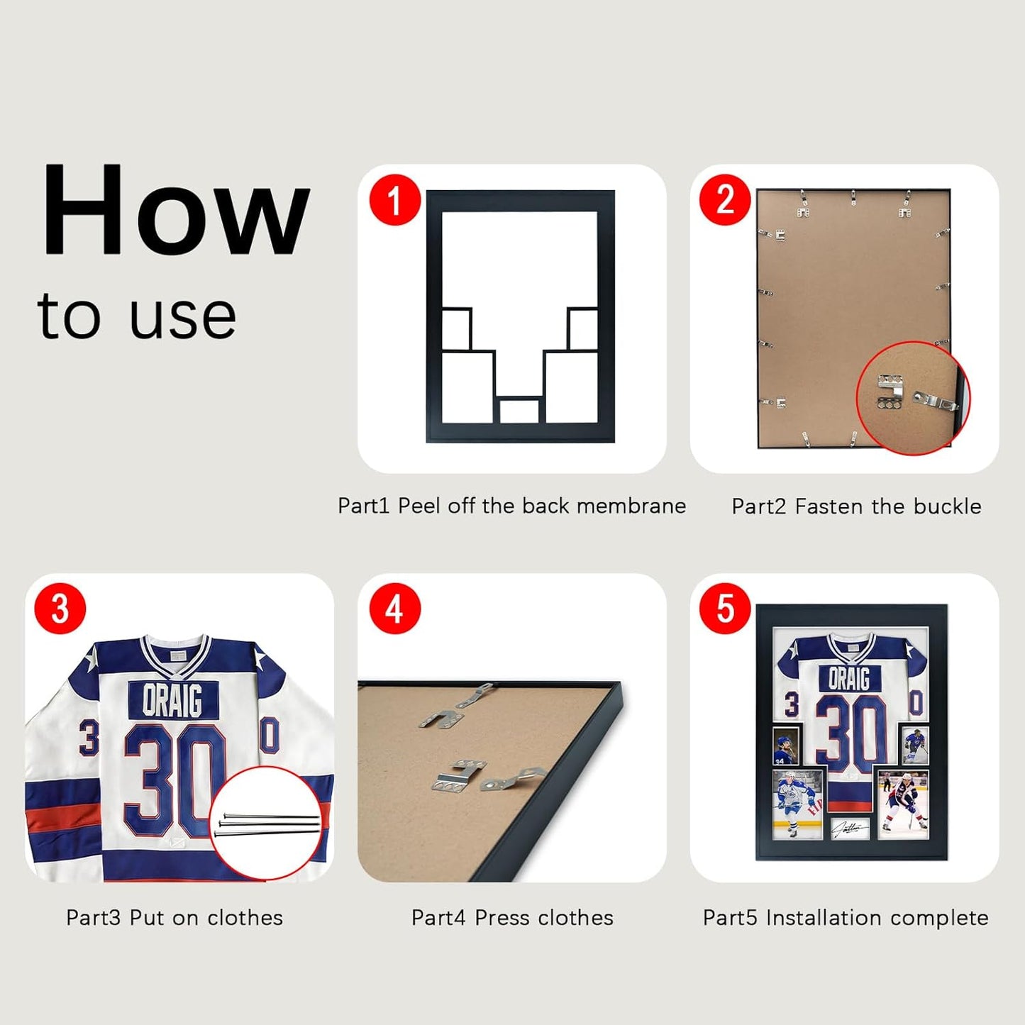 Large Jersey Display Frame - Clear Acrylic Shadow Box with 98% UV Protection | Perfect for Football, Hockey, Basketball, Baseball Memorabilia