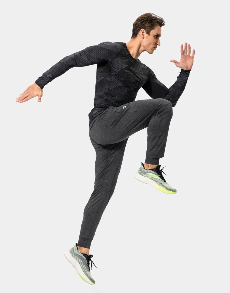 G Gradual Men's Sweatpants with Zipper Pockets Athletic Pants Traning Track Pants Joggers for Men Soccer, Running, Workout(Heathered Graphite Grey,L)