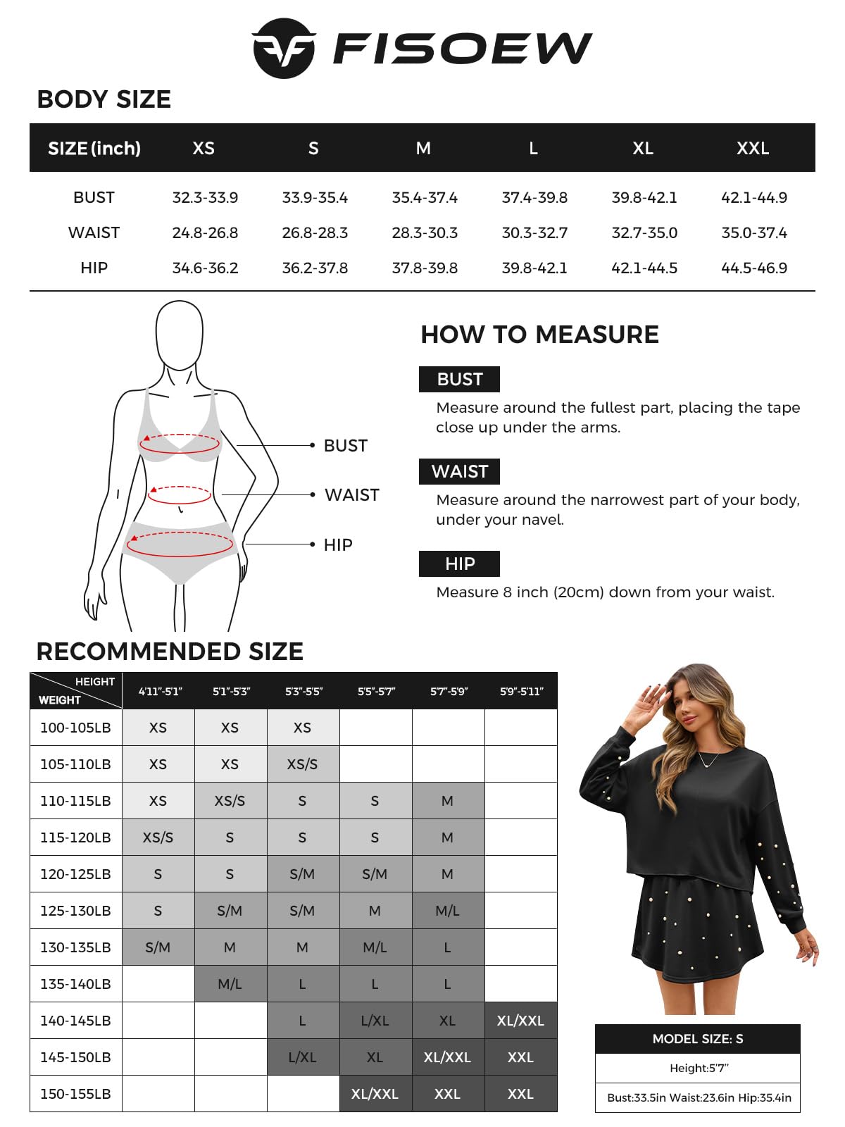 Fisoew Womens Casual 2 Piece Outfits Long Sleeve Pearl Sweatshirt and High Waisted Skort Shorts Fall Sets