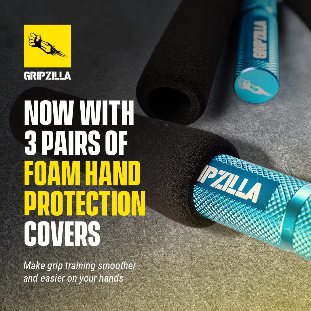 GRIPZILLA Grip Strength Trainer 50-300lb, 6Pack, Pink+Silver+Blue+Red+Yellow+Black