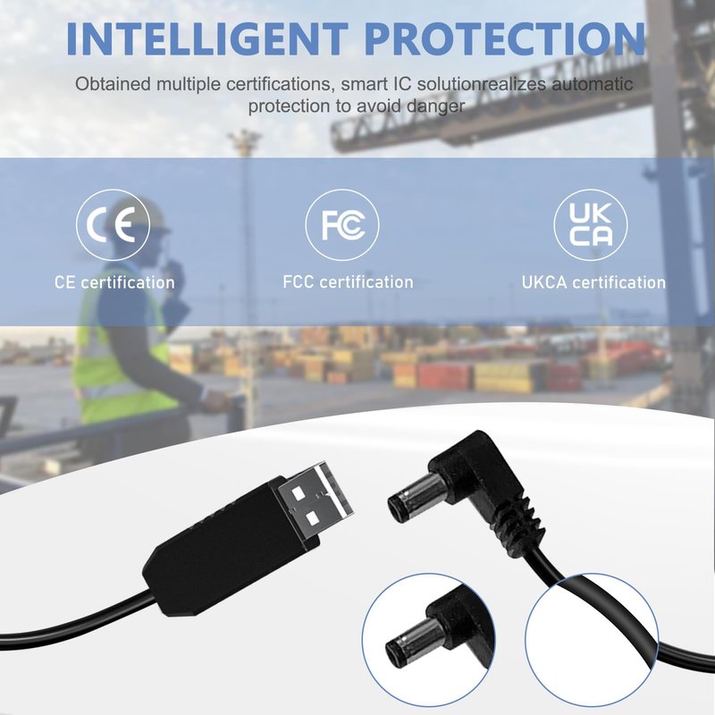 SGEOYPIL USB Charger Cable Compatible with Rugged Radios-for V3 R1 GMR2 GMR2-PLUS and RH5R Extra Large Battery Replacement Charging Cord