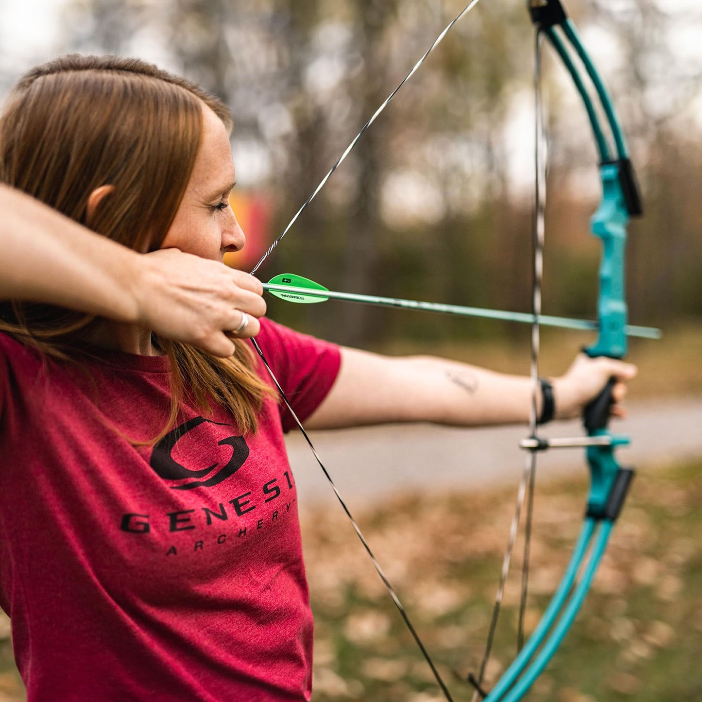 Genesis Archery Original Compound Bow with Adjustable Riser, 15"-30" Draw Length, 10-20 lb Draw Weight, All Skill Levels, Draw Hand - Right, Yellow