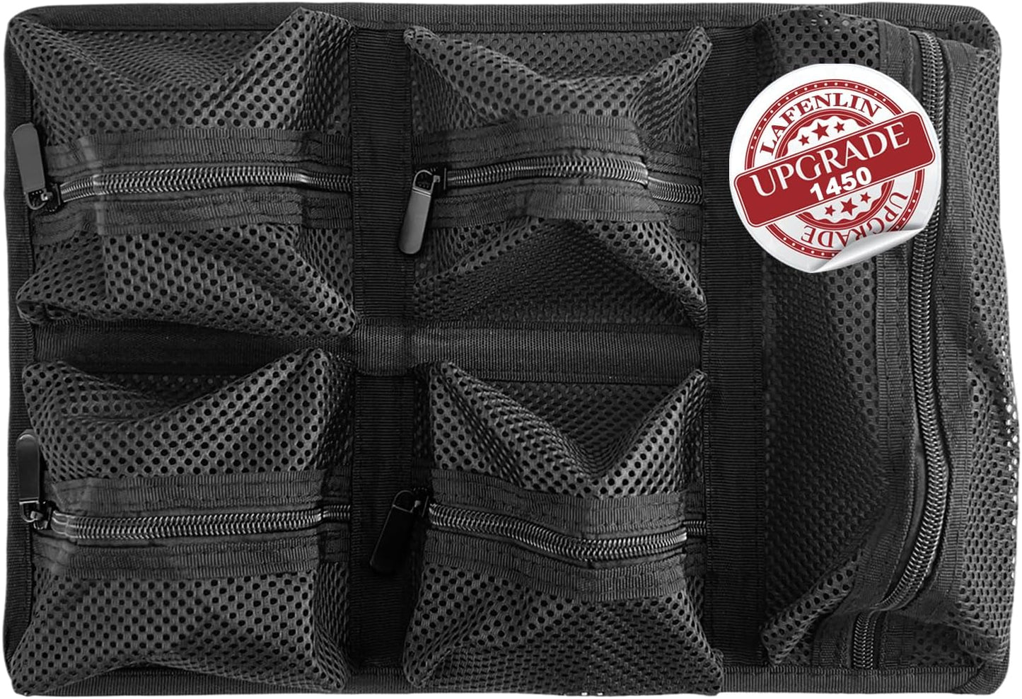 LAFENLIN Lid Organizer for Pelican 1450 Case - 5-Pocket Thick Mesh | Secures Camera Gear & Tools