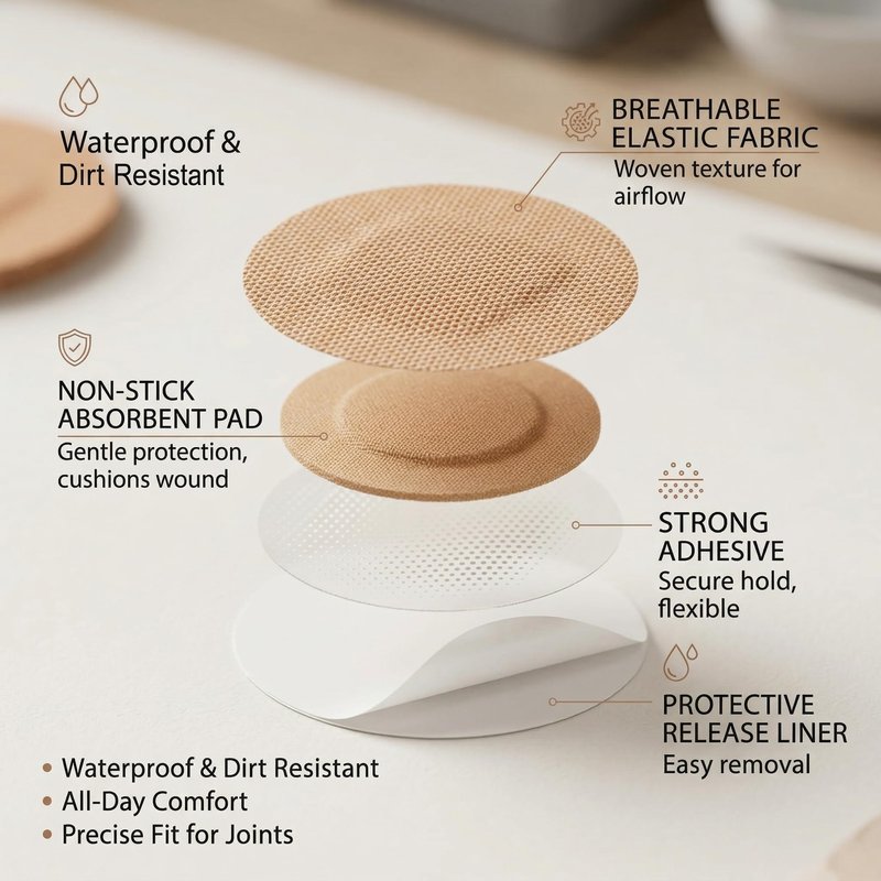 100PCS Small Round Bandages for Face, 4 Sizes Spot Bandages, Circle Bandaids for Wound Care and Hide Skin Spots Ideal for Small Incisions