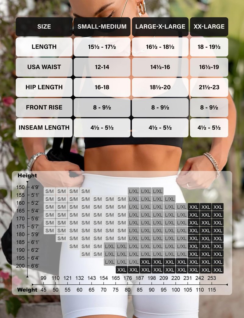CHARMKING High Waisted Biker Shorts for Women - 5"/8" Tummy Control, Ultra-Comfort for Workouts, Yoga & Daily Wear (8", White, Large-X-Large)