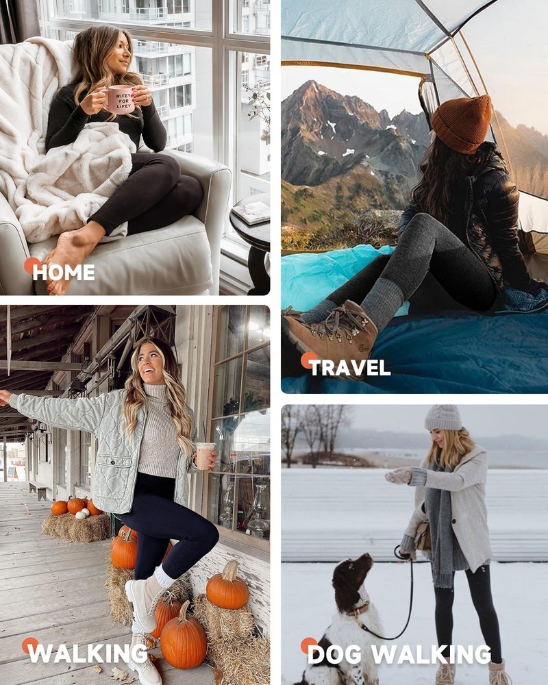 GAYHAY Fleece Lined Leggings Women with Pockets- Thermal Winter Warm Water Resistant High Waisted Running Hiking Pants Black