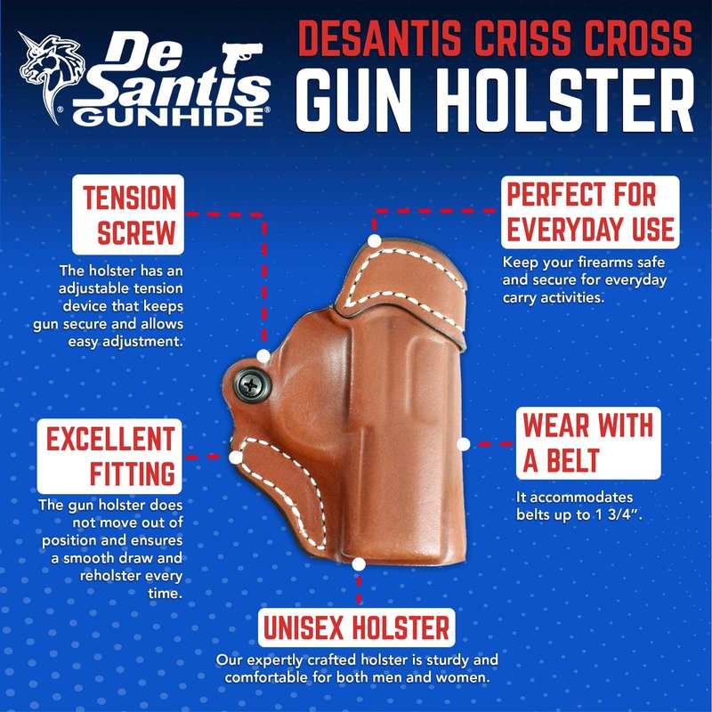 Desantis The Criss-Cross Holster, Tan, Right, FITS: SIG P365, P365 SAS