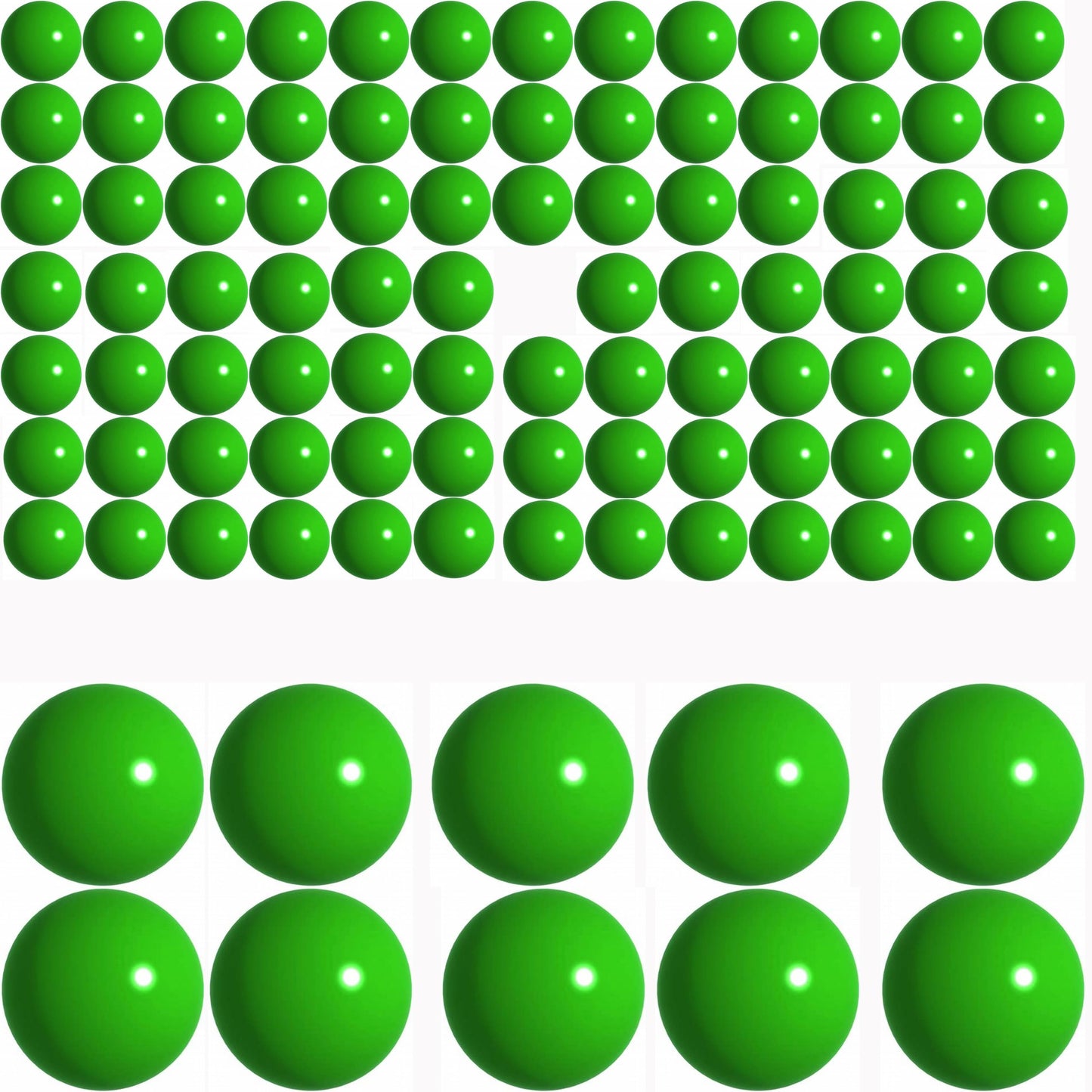 Lambid 100 x 68 Cal. Nylon Paintballs Ammo for Self Defense, 3.7 Grams Reusable Seamless 68 Caliber Plastic Kinetic Rounds Compatible with Byrna SD/LE/EP and T4E HDR68/ HDS68 (Emerald Green)