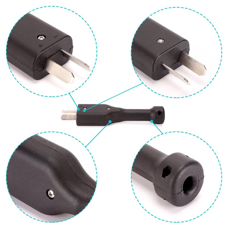 10L0L Crow Foot 2 Prong Charger Plug for EZGO, Yamaha, Club Car 36 Volt Electric Golf Cart