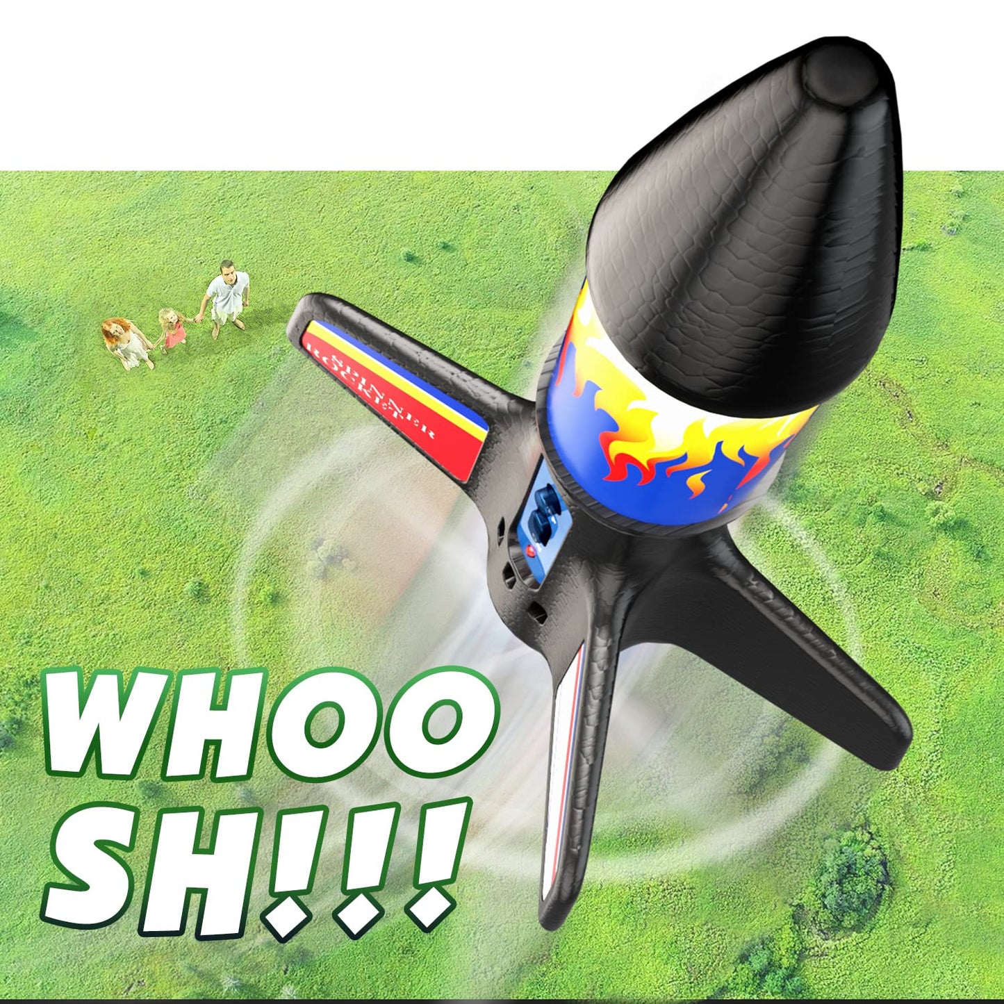 lakebyin Rocket Launcher for Kids, Electric Flying Model Rocket Toy Kit